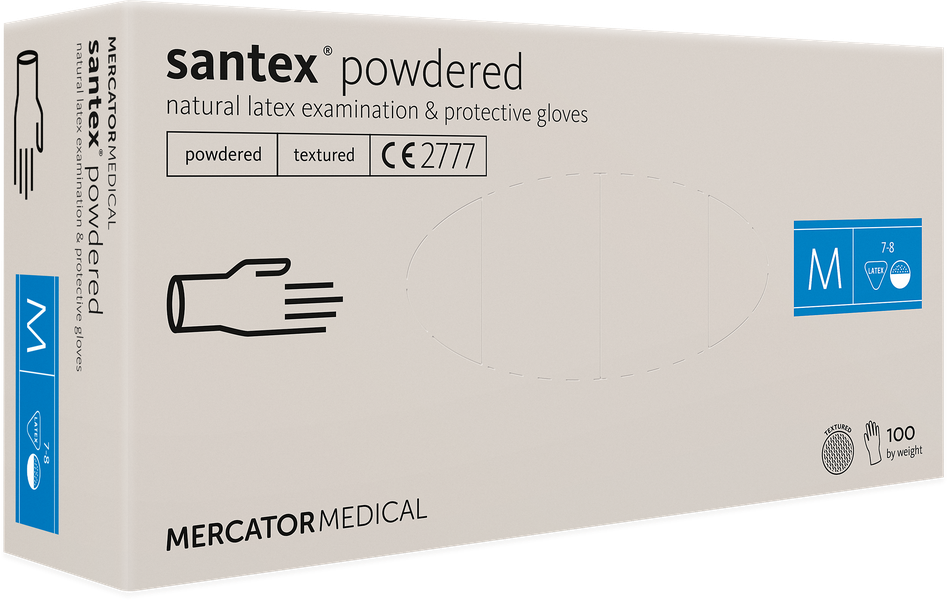 Manusi latex pudrate SANTEX - 100 bucati RD110100