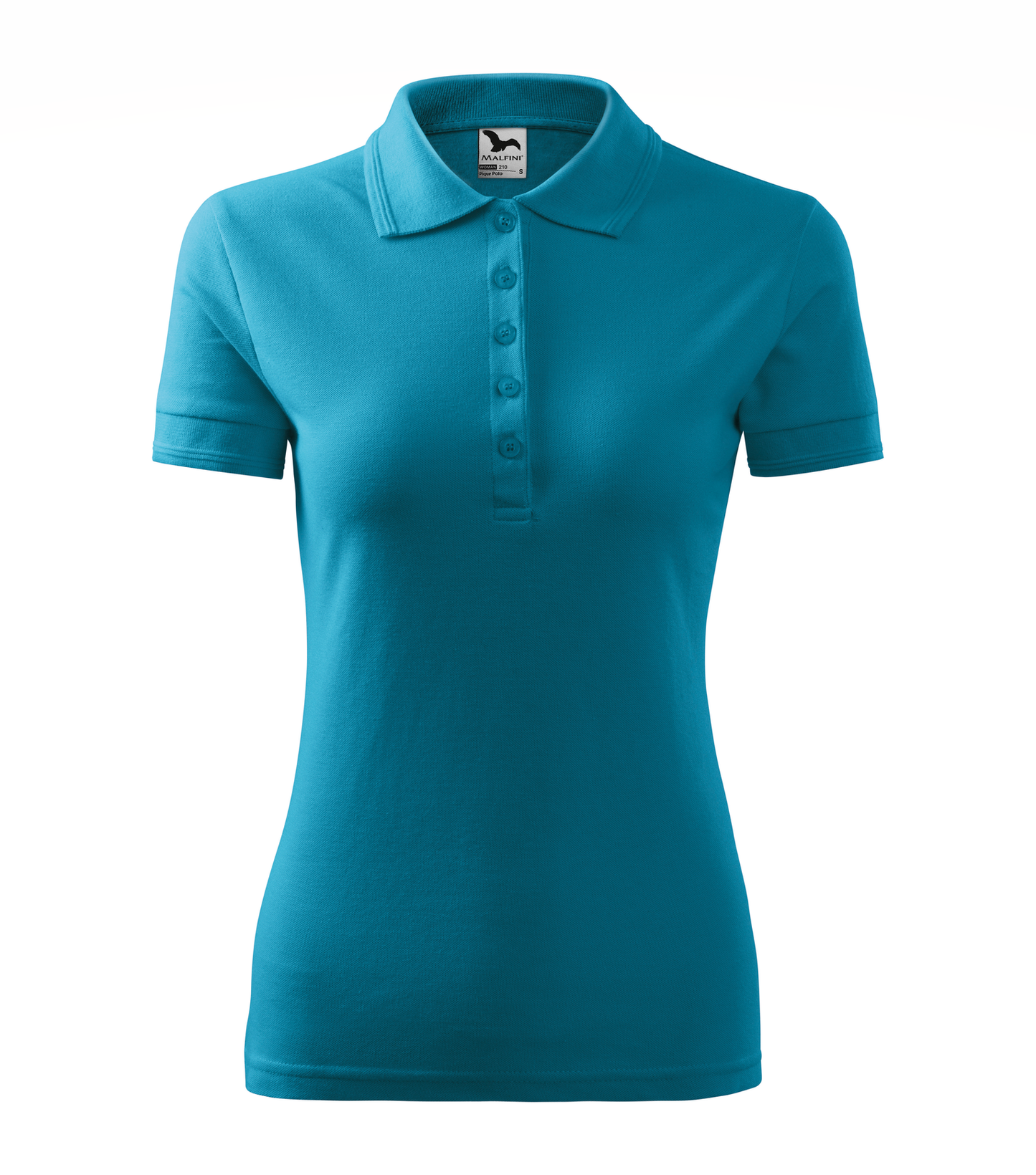 Tricou Polo Pique 210 damă turcoaz (variantă)