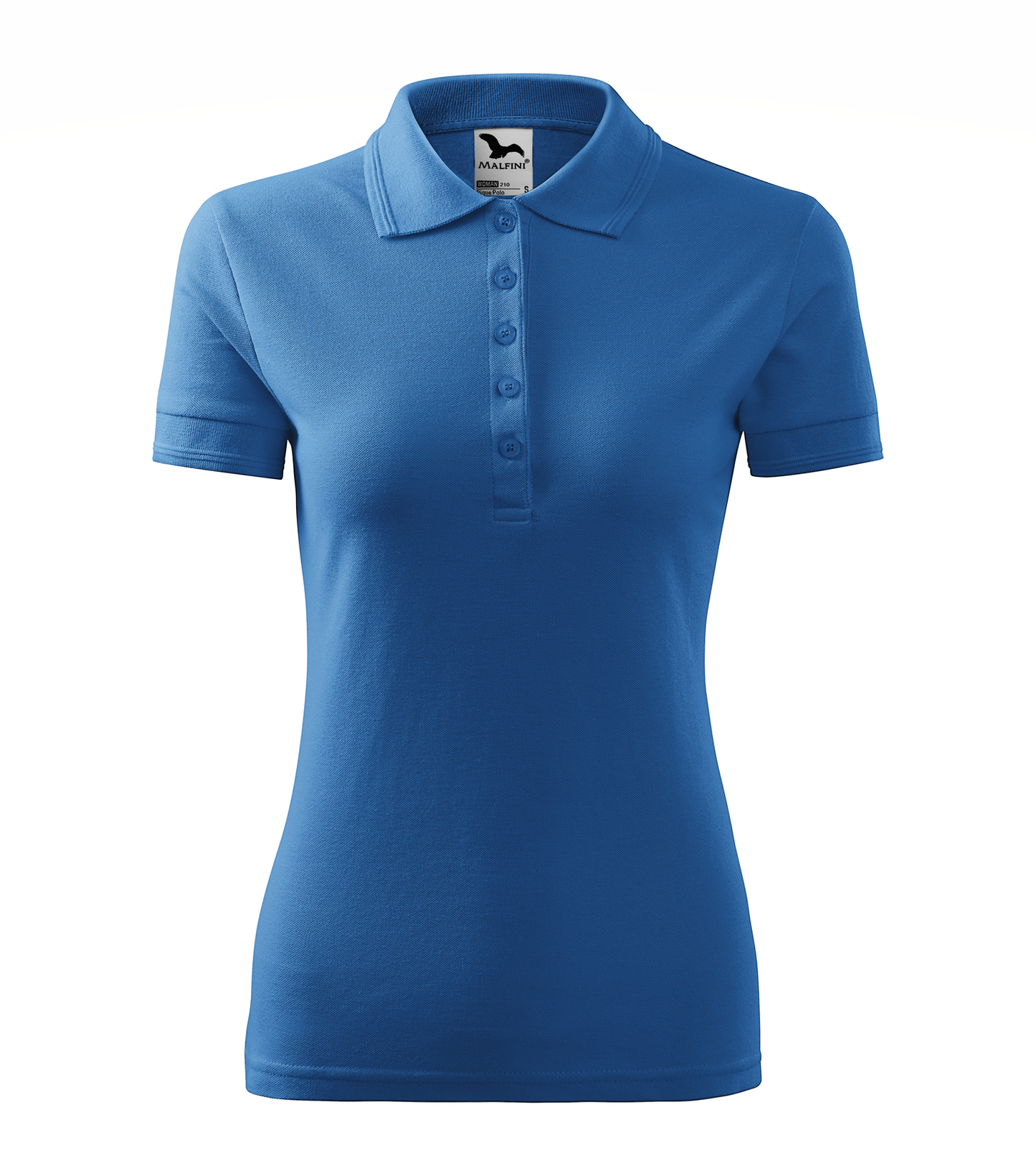 Tricou Polo Pique 210 damă albastru (variantă)