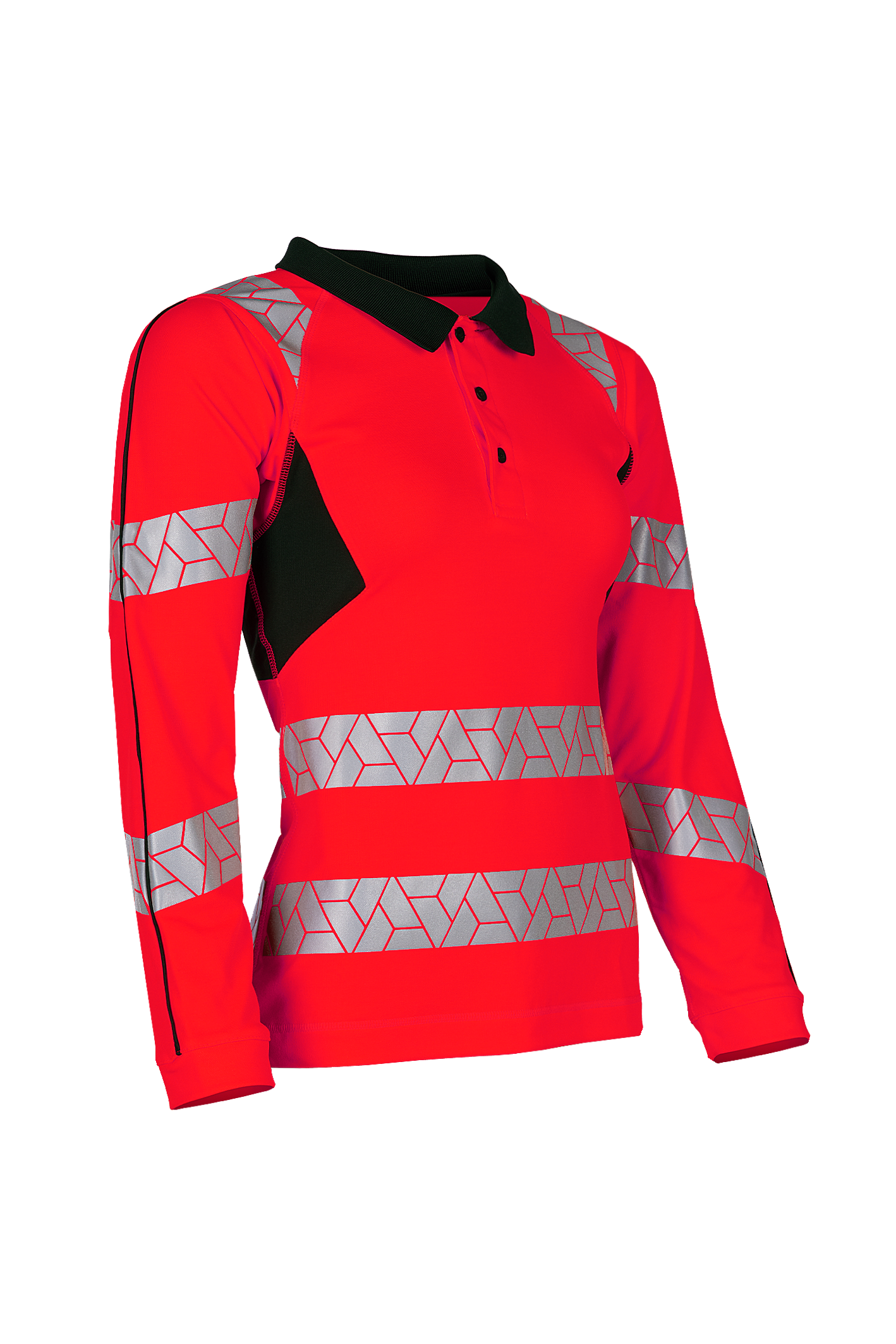 Tricou Polo Reflectorizant de Dama SYNQ® Obvias Long, cu Maneca Lunga, Clasa 2 cod 357WA2MT3