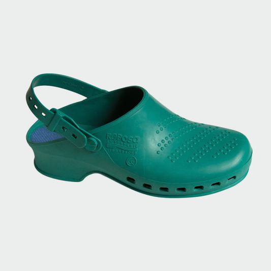 Pantofi (saboti) medicali autoclavabili unisex AURORA (verde)