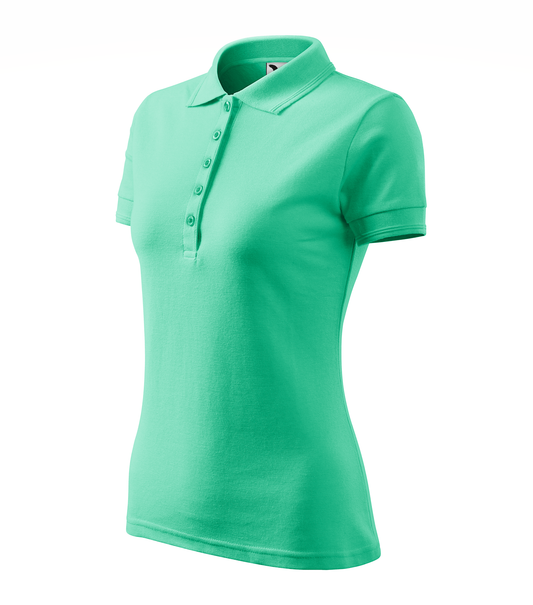 Tricou Polo Pique 210 damă verde  (variantă)