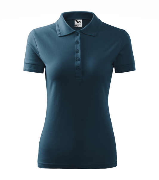 Tricou Polo Pique 210 damă albastru  (variantă)
