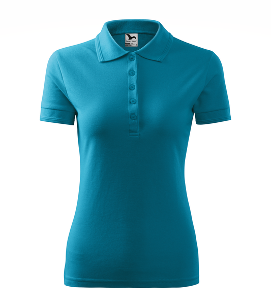 Tricou Polo Pique 210 damă turcoaz  (variantă)